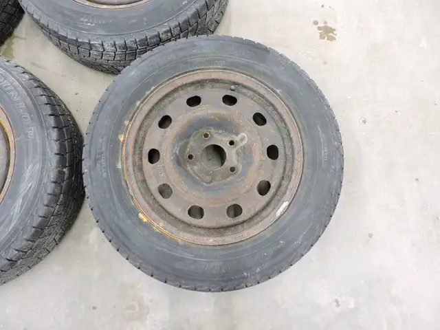 17-Inch Rims 5X4.75 Bolt Pattern With Dunlop Snows  P225/65R17 in Tires & Rims in Stratford - Image 4