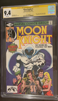 Moon Knight 1 CGC 9.4 Signed by Jim Shooter comic