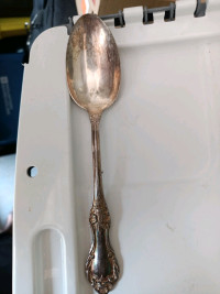 1847 Rogers Bros. E.P. Brass dinner spoon