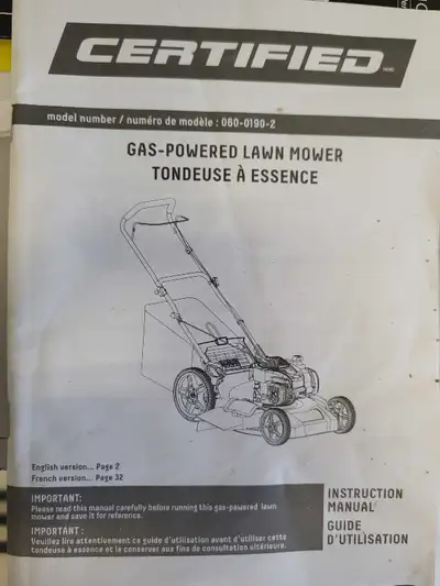 Certified Gas-Powered Lawn Mower 060-0190-2, View more