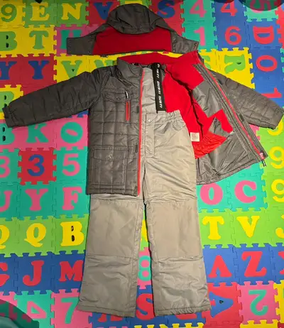 GUSTI UNISEX Snowsuit & Pants, Dark/Light Grey w/Red, Size 10, View more
