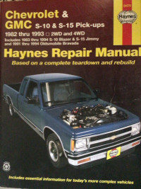 Haynes S10/s15 blazer Jimmy manual 1982-1994 2 wd 4wd