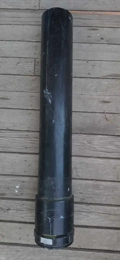 This is a used 4" x 24 " PVC pipe, perfect for various plumbing or construction projects. It's left...
