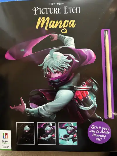 Manga Picture Etch Art Activity Book NEW!, View more