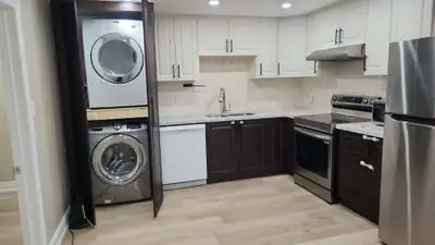 Beautifully finished legal basement apartment located in the center of a quiet cul-de-sac. This bran...
