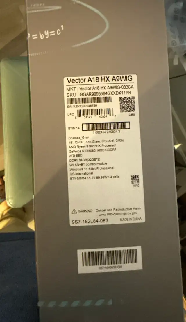 GAMING LAPTOP 64gb ddr5 6tb nvme gen4 rtx 5080 in Laptops in St. Albert - Image 3