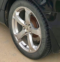 5-spoke Acura rims for Acura TL with Hankook iCept winter tires!