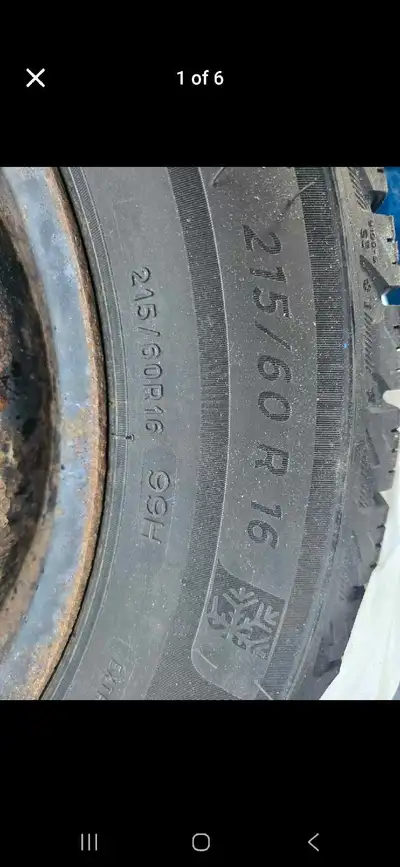215/60 R 16 Michelin total performance X-ice snow tires and rims for sale. Used for half of a season...