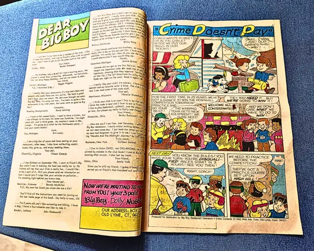 Vintage Adventures of Big Boy Comic #422 Winter 1992 Restaurant in Arts & Collectibles in Grand Bend - Image 9
