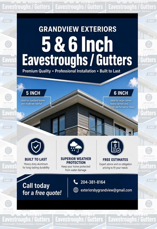 5/6 inch Eavestrough/Gutters