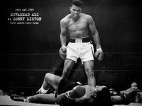 Ali vs Liston Fight 37.5“ x 53” on Sturdy Black-edged Foamcore 