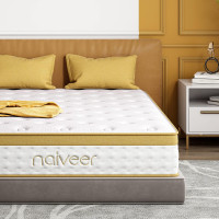 Naiveer Queen Mattress 10 Inch,Cool Gel Memory Foam Mattress