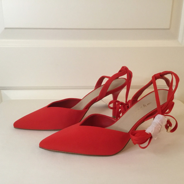 Women’s Red Point Toe Lace Up High Heels in Women's - Shoes in Winnipeg - Image 3