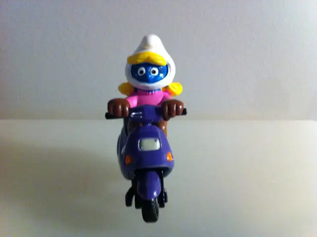 Super Smurfs - Vintage 1998 Smurfette Ridding a Motorbike63234988552961121