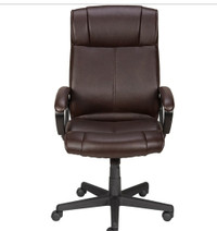 Several High Back Executive Chairs, Brown