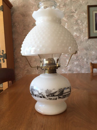 Vintage wicker table lamp