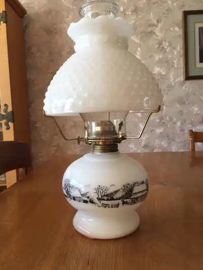 Vintage wicker table lamp, View more