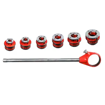 Complete Manual Ratchet Threader Set Compatible with RIDGID Dies, View more