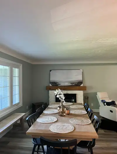 Pottery Barn Toscana 10 Person Dining Table, Bench, and 8 Dining, View more