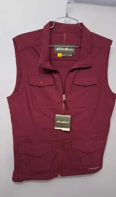 Eddie Bauer Woman Vest New Burgundy
