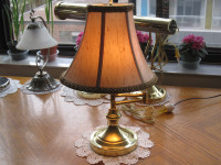 SWING OUT ARM BRASS TABLE LAMP, A - 1