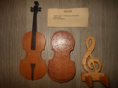 mini violin with puzzle, View more
