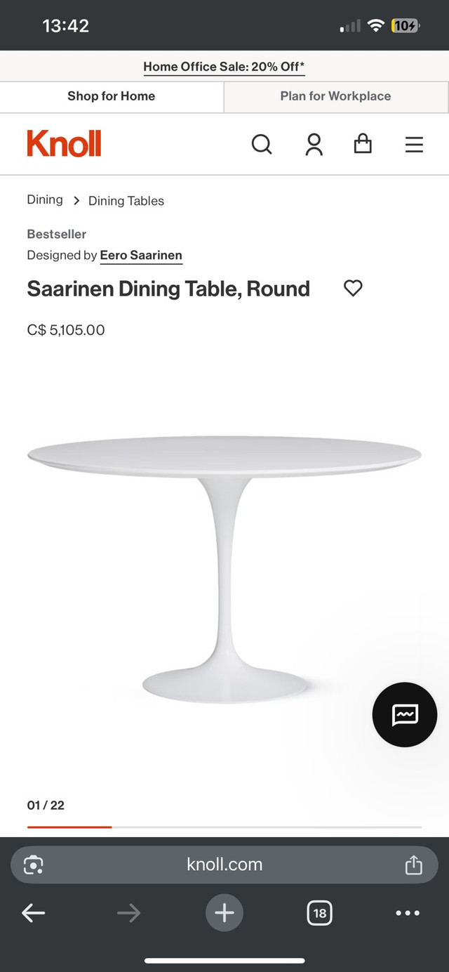 MCM Tulip Dining table dupe! in Dining Tables & Sets in Guelph - Image 4