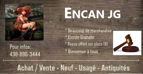 Encan DE PRINTEMPS   Jeudi   2 MAI      19h. dans Ventes de garage  à Saint-Jean-sur-Richelieu