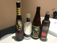 RARE RETRO BEER BOTTLES VERY COLLECTABLE AND ORIGINAL