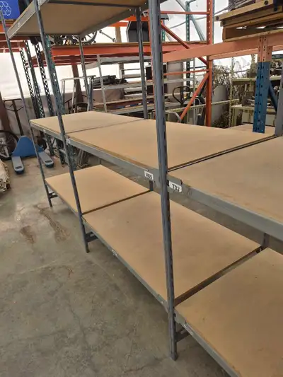 Ez racking 30in wide 8ft high 48in long. 3 shelves