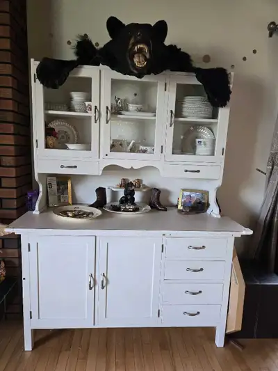 Vintage kitchen hutch  or dinning room hutch., View more