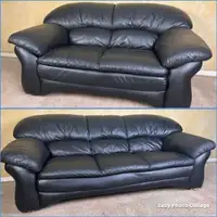 BLACK LEATHER SOFA SET FOR $300! DELIVERY AVAILABLE!