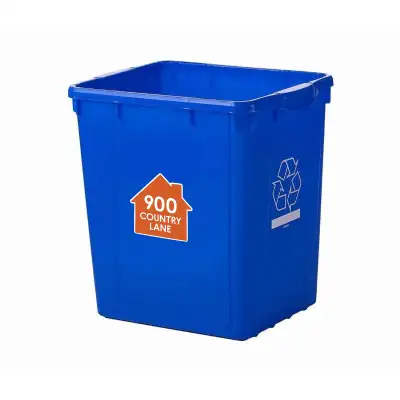 A great way to customize your bins and to keep track of them, especially on windy days! A super hous...