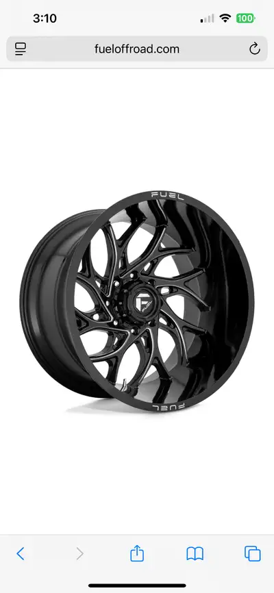 Brand new Fuel Runner gloss black milled wheels, 20 X 9" with +1 offset, 5 bolt pattern off Ram Clas...