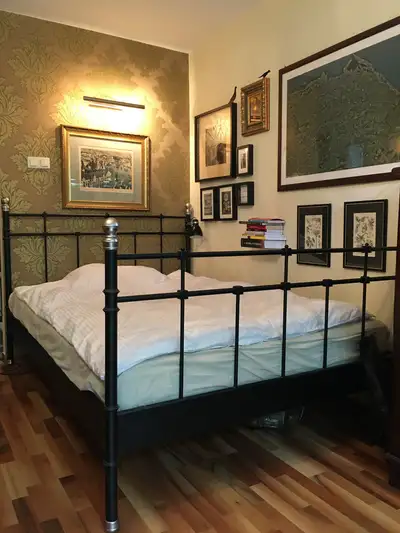 *Free Delivery / Ikea Black Double Bed Frame (WITHOUT MATTRESS), View more