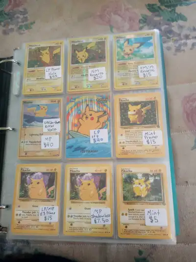 Pokemon Cards Pikachus/Charizards/Vintage/Eevees LP-NM