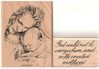 Maternal Instincts Stampin Up! wooden stamp set like new