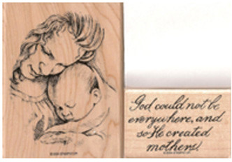 Maternal Instincts Stampin Up! wooden stamp set like new in Hobbies & Crafts in Owen Sound