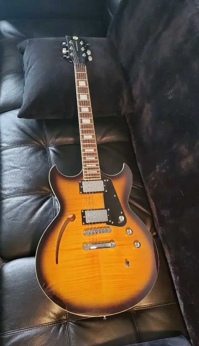 Reverend Manta Ray HB - Semi-Hollow & Hard Case in Guitars in Mississauga / Peel Region - Image 6