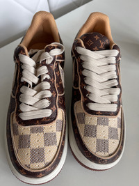 Nike air force low 1 shoes with LV monogram