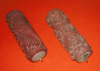 Antique Painters Structure Rollers (2) -1930s - Very Rare -Lot4-