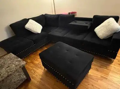 Brand new 6-Seater Sectional Couch with ottoman and cupholder , View more