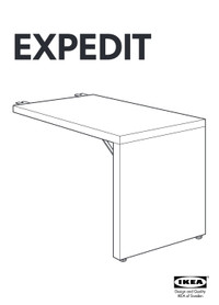 Black IKEA Expedit Desk (discontinued attachment)