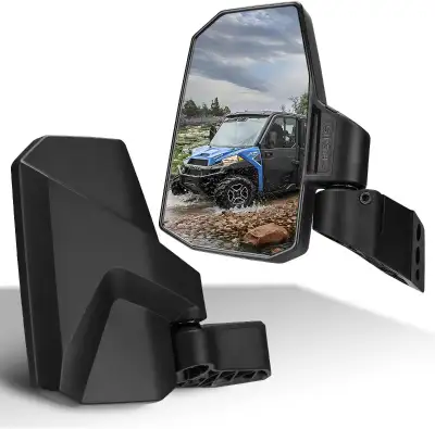 SHEJISI Upgraded UTV Mirrors for Full Door 2018-2024 Polaris Ran, View more