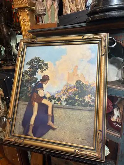 Art Deco Maxfield Parrish Print “The Prince”, View more