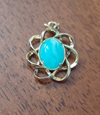 Pendant, turquoise, for necklace,  vintage