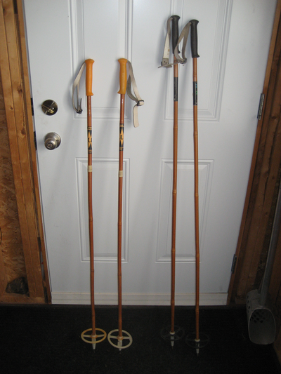 2 Sets Bamboo Ski / Walking Poles, View more