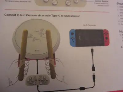 New Taiko Drum Compatible with Nintendo Switch Drum Controller, View more