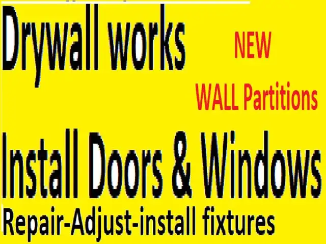 Handyman for repair doors/Windows, Ceiling patch, carpentry64519979711745121
