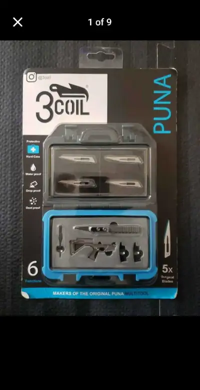 3Coil Puna, Small Keychain Multitool, View more